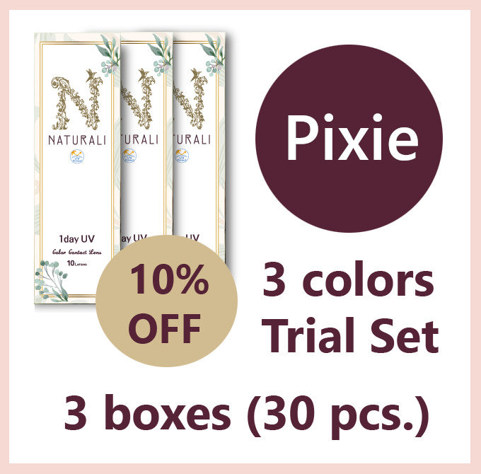 Naturali 1-day Pixie Trial Set (3 colors x 10pc)