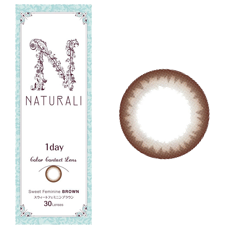 Clearance SALE! Naturali 1-day 30pcs Sweet Feminine Brown (14.2mm)